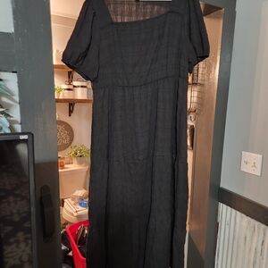 SHEIN Black Midi Dress